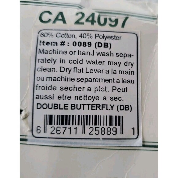 Vintage Cotton Concepts 12"x72" 1 Pc Floral Butterflies Tassel Tapestry Runner - Picture 7 of 9